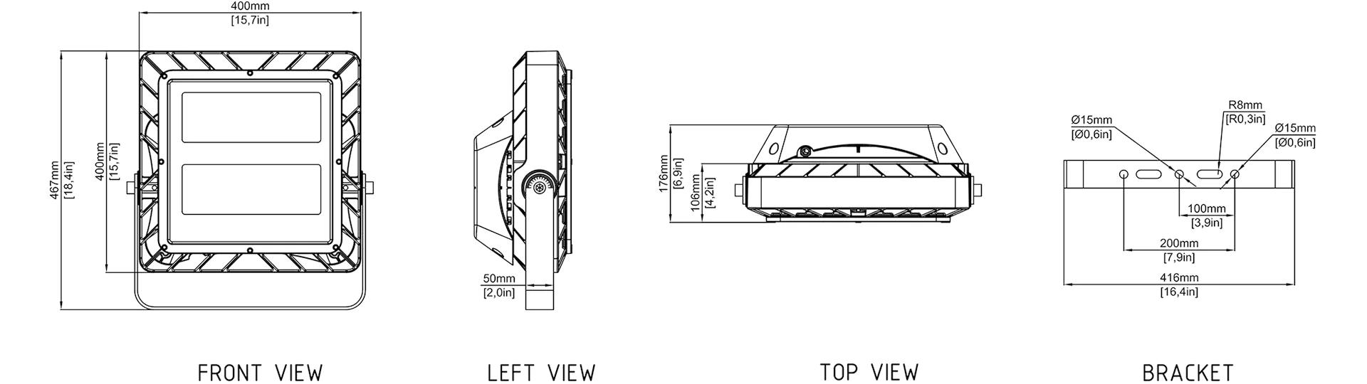 RT410-RGBW — dimensions
